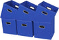 Black Fabric Cubby Storage Bins,13x13x13 Inches ,Cube Organizer Bin Foldable Storage Boxes with Dual Handles Fabric Organizer Box and collapsible Storage basket,Set of 6 ,Dark Blue