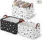 3 Pack Dog Paw Storage Baskets for Gifts Dog Empty Large Collapsible Toy Storage Bins Box Dogs Toy Canvas Baskets Organizer with Handles Cute Puppy Nursery Decor Laundry Basket for Shelves Closet