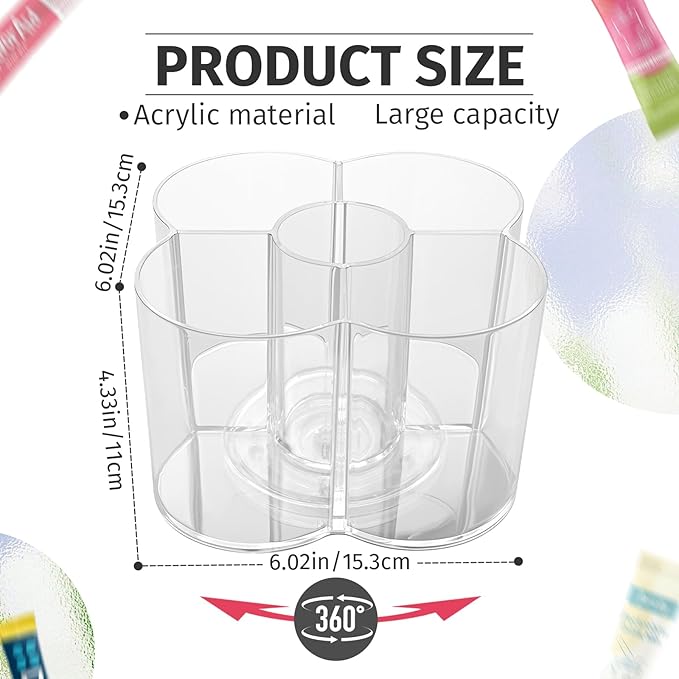 Drink Packet Organizer for Powdered Drink Mix,Powder Packet,Water Packet,Water Flavor Packet,Lazy Susan Organizer for Drink Mix Necessities Rotating Holder (Flower)