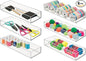 iDesign Plastic Makeup Drawer Organizer Tray - Vanity Organizer or Desk Drawer Organizer - Set of 6 - Clear