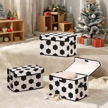 Stackable Clothes Storage Bins with Lids,Closet Organizers Fabric Cat Printing Box for Home and Office,Blanket Clothes Organizers,Under Bed Storage Containers 3 Pack.