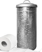 Autumn Alley Farmhouse Galvanized Metal Free Standing Toilet Paper Holder Organizer Stand Canister with Lid – Fits 3 Mega Rolls, Rustic Enclosed Toilet Storage Stand