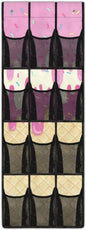Ice Cream Over the Door Hanging Organizer for Closet - Heavy Duty Large Storage Bags with Metal Hooks, Space Saving Home Organization