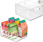 iDesign Stackable Clear Plastic Bin - Kitchen Organizers and Storage for Fridge and Pantry, 2-Pack