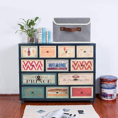 Lucky Monet Storage Bins Boxes with Lids 2 Pack Decorative Storage Boxes Collapsible Fabric Storage Basket Containers Lidded Storage Cube for Organizing Closet Home Office, 15"x 10"x 10" (Grey)