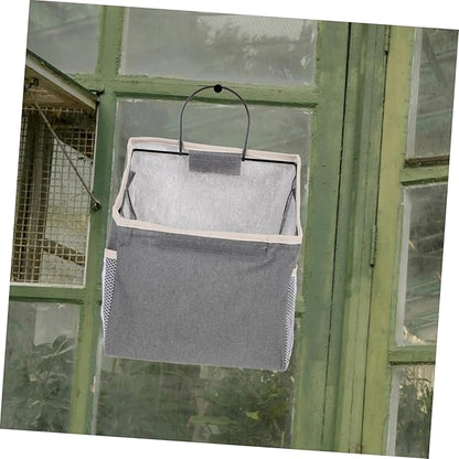 Hemobllo Large Grey Fabric Door Storage Bag Wall Mounted Organizer for Household Items Practical Hanging Magazine and Accessory Organizer Space Saving Tidy Up
