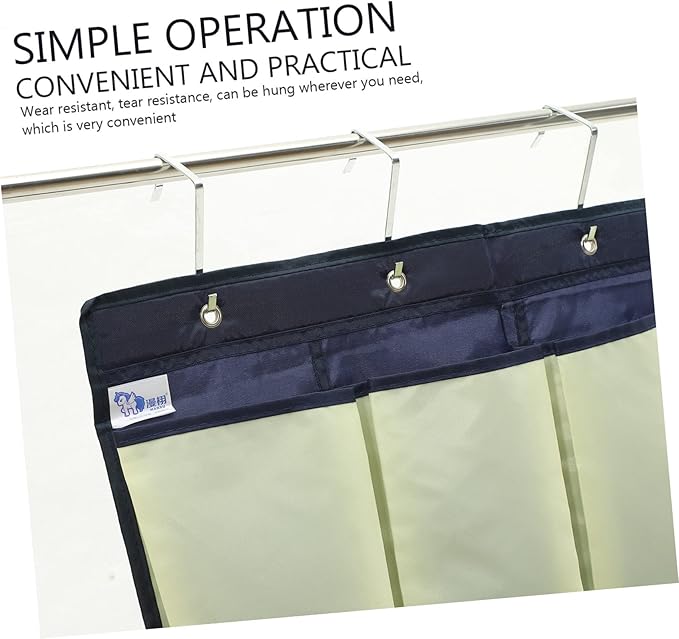 UKCOCO Over the Door Shoe Organizer Bag Multi Pouch Hanging Storage for Shoes Clothes and Daily Essentials Oxford Wall Mounted Holder for Closet and Bedroom Blue and Yellow