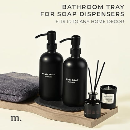 MaisoNovo Stone Soap Tray - Dish soap Dispenser for CounterTop - Bathroom Trays