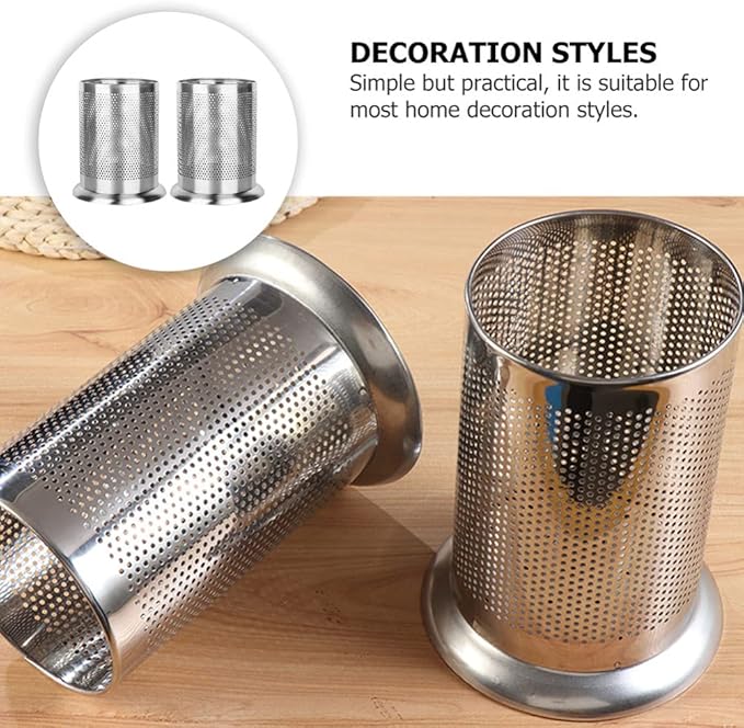 Cabilock 2Pcs Stainless Steel Chopstick Cages with Mesh Design Kitchen Tableware Drying Racks Holders for Utensils Premium Kitchen Supplies