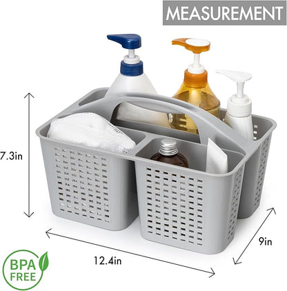 Tiawudi Portable Shower Caddy, Caddy Organizer with Handle, Plastic Shower Basket Hold Soap, Shampoo, Hair Supplies and Beauty Products, Cleaning Supplies Organizer for Home, Dorm, Shelf and Cabinet