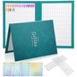 Professional Nail Book Display with 480 Tips & 400 Labels, Nail Swatch Book Organizer for Gel Polish Color Charts, Portable Nails Color Swatches Catalog for Salon Artists and DIY Home Use (Colorful)