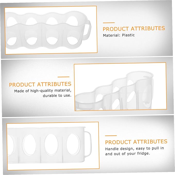 Hemoton 2pcs Refrigerator Organizer Bins Drink Holder Storage Bin Portable Can Dispenser Beverage Holder for Fridge Storage Sliding Freezer Kitchen Countertops Cabinets