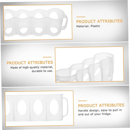 Hemoton 2pcs Refrigerator Organizer Bins Drink Holder Storage Bin Portable Can Dispenser Beverage Holder for Fridge Storage Sliding Freezer Kitchen Countertops Cabinets