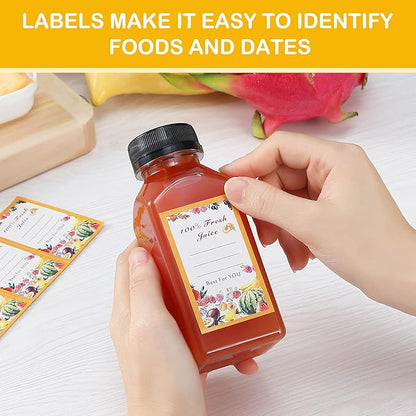 Dabacc Juice Bottles, 45Pcs 8oz Plastic Juice Bottles with Caps Airtight Reusable Clear Empty Water Containers Includes Label Funnel Brush for Juicing Drinking Beverage Smoothies Fridge (8oz)