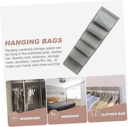 Ciieeo Hanging Shoe Storage Organizer 12 Compartments Wall-Mounted Shoe Rack Multi-Layer Closet Hanging Bag for and Accessories Over-Door Storage Solution