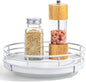 BAMBOO LAND- Lazy Susan Turntable Organizer, 9", White Lazy Susan for Table Top, Wooden Lazy Susan, Wood Lazy Susan, Lazy Susan for Dining Table, Table Lazy Susan Wood, Table Lazy Susan Turntable