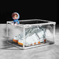 eYotto 1 Pack Acrylic Clear Shoe Storage Boxes Stackable, Acrylic Shoe Box US Size 14, Large Clear Shoe Organizer With Magnetic Door for Closet Cabinet Sneaker Hat Handbag