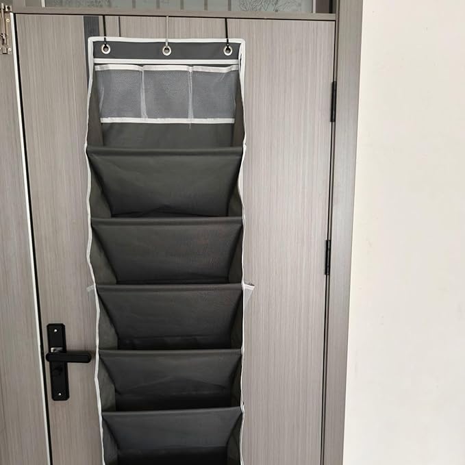 Door Shoe Organizer - 8 Layer Rack Door Hanger For 16-24 Shoes,Closet Storage Portable For Home Bathroom Bedroom Utility Room Classroom RV Entryway