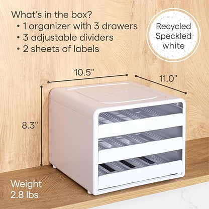 YouCopia SpiceStack® Adjustable Spice Rack Organizer, Pull-Down 24-Bottle Seasonings and Spices Holder for Kitchen Cabinet and Pantry Organization with 104 Included Labels | Adjustable