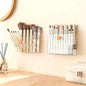 Wall-mounted Makeup Organizers, 16-Slot Eyeliner Lip Liner Organizer Holder, Makeup Organizer for Brush, Makeup Pencils, Concealer Pencil Display Case for Vanity Bathroom (Transparent White)