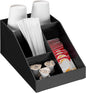 Navaris Coffee Station Organizer - 4 Compartment Coffee Bar for Office & Kitchen Countertop Organization