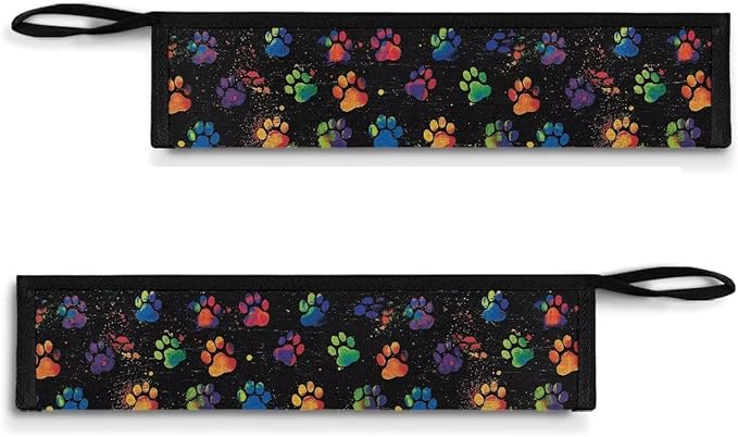 Color Paw Travel Portable Cutlery Storage Bag with Handle Tableware Carrier Case for Camping, 11.8 Inch Flatware Carrying Bag Reusable Dinnerware Pouch Case