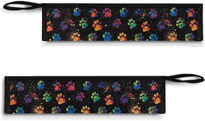 Color Paw Travel Portable Cutlery Storage Bag with Handle Tableware Carrier Case for Camping, 11.8 Inch Flatware Carrying Bag Reusable Dinnerware Pouch Case