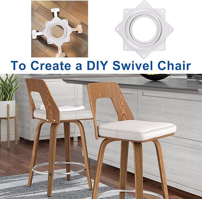 3PCS 4 Inch Lazy Susan for Table Top, Steel Ball Bearing Square Rotating Tray Hardware, Metal Lazy Susan Turntable Swivel Plate for Bar Stool Chair, Serving Trays, Storage Racks