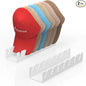 Nicetree Hat Organizer for Baseball Caps, 2 Pcs No Install Acrylic Hat Racks for 14 Baseball Caps Storage, Hat Stand for Caps Display and Organizer for Dresser, Bedroom, Closet, Office