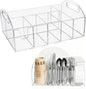 Acrylic Paper Plate Organizer, Utensil Silverware Caddy, Used For Storing Plates, Cups, Napkins, Small Snacks And Tableware - Suitable For Home, Party, Camping And Picnic