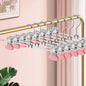 Pants Hangers with Wide Clips 30 Pack Adjustable Skirt Hangers for Women Non-Slip Clothes Hanger for Pants Heavy Duty Space Saving Trousers Hanger for Jeans,Shorts Pink 12Inch