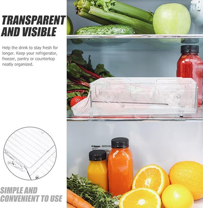 Veemoon Beverage Dispenser Soda Organizer Fridge Can Dispenser Home Accessory Soda Can Holder Convenient