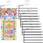 4 Pack Garden Flags Hangers,Garden Flag Holder,Garden Flag Storage Heavy Duty Multi Layers Space Saving Hangers,Non Slip 5 Tier Open-Ended Pants Hanger for Garden Flags Jeans Trouser Pants Hangers
