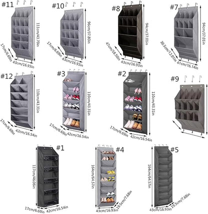 The Door Shoe Organiser Door Rack with Multi Pockets for Multi Pairs of Shoes Hanging Cabinet Hanging Organiser Rack