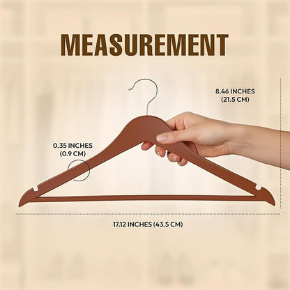 Utopia Home Premium Wooden Hangers 30 Pack - Durable & Slim Coat Hanger - Suit Hangers with 360-Degree Rotatable Hook - Wood Hangers with Shoulder Grooves (Cherry)