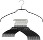 Mawa Reston Lloyd Silhouette Ultra-Thin Series, Non-Slip Space Saving Shirt Hanger, Style 42/FT, Pack of 24, Black, 24 Piece