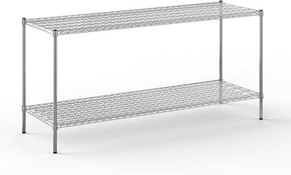 24" Deep x 72" Wide x 34" Height Wire Shelving Kit | 2-Tier | NSF Commercial Storage Rack Unit
