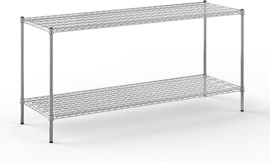 24" Deep x 72" Wide x 34" Height Wire Shelving Kit | 2-Tier | NSF Commercial Storage Rack Unit