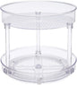 Amazon Basics Lazy Susan Turntable Organizer for Spices and Condiments, 9" Diameter, 2 Tier, Clear