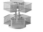 Nifty 2-Tier Cosmetic Organizing Carousel - Silver Powder Coat Finish, Spins 360-Degrees, Cosmetic Bathroom or Bedroom Vanity Storage, Beauty Supplies Organizer, Lazy Susan Platform