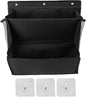 Efficiently Use Vertical Space with Door Mounted Design Hanging Shoes Design, Oxford Fabric Double Tier Shoe Organizer for Spaces (Black)