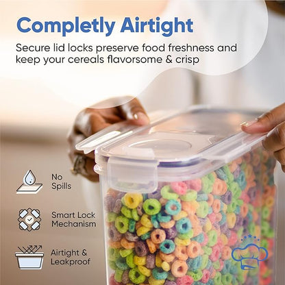 Set of Storage Box - Lunch Box, 8 Labels, Set of Spoons and Marker, Flour Box - BPA-Free Plastic Box (4 L) - Chef's Path (4)