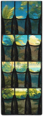 Over The Door Shoes Organizers,Beach Coconut Tree Behind Door Shoes Hang Holder Rack,Storage for Small Spaces,Hanging Storage Bags Waterproof Reusable