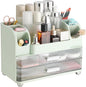 Large Makeup Organizer Countertop with Drawers, Make Up Organizer for Vanity, Makeup Storage Organizer Countertop Makeup Organizers for Skincare, Green