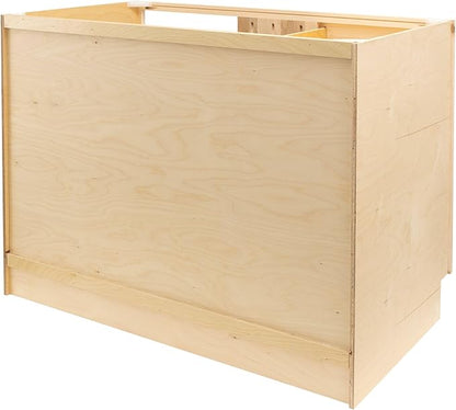 Quicklock RTA (Ready-to-Assemble) | Base Kitchen Cabinets - Shaker Style | Made in America (Raw Maple, 39" Wx34.5 Hx24 D Blind Corner)