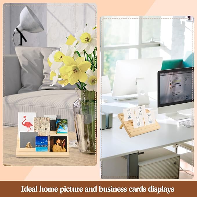 Marsui 62 Pcs Wood Earring Display Stand Earring Card Display 2 Sets of Holder with Cards Jewelry Stands for Selling