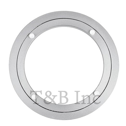 TamBee Aluminum Lazy Susan Heavy Duty Metal Rotating Hardware Turntable Bearing Ring Lazy Susan Base Only (8-Inch Heavy Duty)