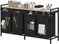 Heybly Laundry Hampers, 4 × 15Gal (228 L) Laundry Basket with Large Desktop Sorter for Laundry Room organization, Bathroom and Dorm Laundry Bags on Storage Shelf, Greige HLH004SG
