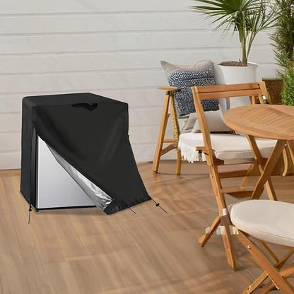 Fridge Cover, Refrigerator Cover, Fridge Wrap,210D Waterproof&Dustproof Cover for Protecting Upright Freezers/Beverage Refrigerator for Cold Rooms, Black,20"W x 20"D x 21"H Mini Fridge with Freezer F