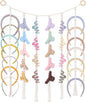 SNOWSTAR Macrame Hair Claw Clip Organizer,Hanging Headband Holder and Storage for Women Girls,Headbands Organizer Hanger Home Decor for Wall,Door,Close
